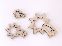 Dřevěné dekorace - KOMETA HNĚDÁ