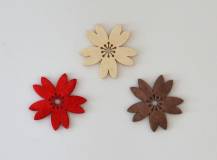 Dřevěné dekorace - Květ 4 cm