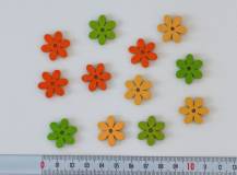 Dřevěné dekorace  - Květinky 2 cm