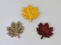Dřevěné dekorace - List javorový 4 cm