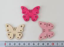 Dřevěné dekorace  - Motýl 4 cm - D