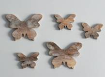 Dřevěné dekorace - Motýlek mix