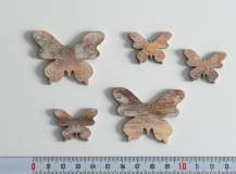 Dřevěné dekorace - Motýlek mix