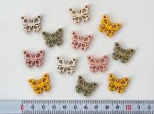 Dřevěné dekorace - Motýli 2 cm