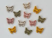 Dřevěné dekorace - Motýli 2 cm