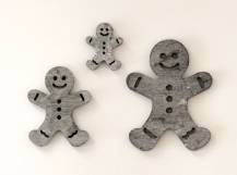 Dřevěné dekorace - PERNÍČEK ŠEDÝ