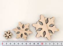 Dřevěné dekorace - SNĚHOVÁ VLOČKA PŘÍRODNÍ