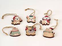 Dřevěné dekorace - Vánoční mazlíčci