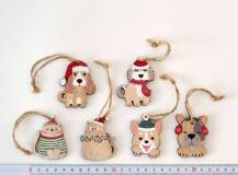 Dřevěné dekorace - Vánoční mazlíčci