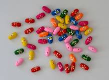 Dřevěné korálky - Válečky 9 x 17 mm