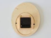 Dřevěné podkladní hodiny - Ovál