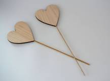 Dřevěné zápichové srdce 10 x 10 cm