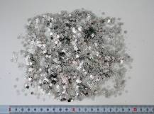 Flitry - Vločky mini stříbrné prům. 5 mm