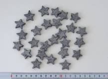 Hvězdičky z pěnovky s glitrem 24 ks