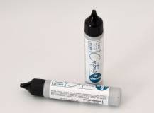 Konturovací vitrážní barva Darwi Glass 30 ml - STŘÍBRNÁ