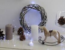 LED světelný řetěz na baterie 2 metry