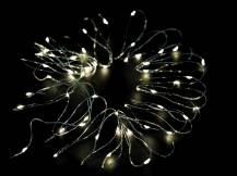 LED světelný řetěz na baterie 5 metrů (teplé světlo)