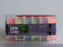Modelovací hmota Silk Clay sada 6 ks NEONOVÝ MIX