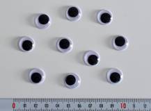Oči černobílé prům. 14 mm - 10 ks