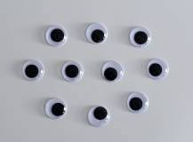 Oči černobílé prům. 20 mm - 10 ks