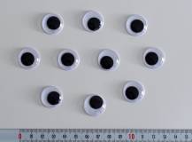 Oči černobílé prům. 20 mm - 10 ks