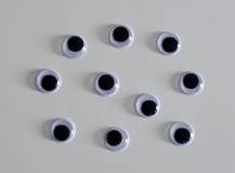 Oči černobílé prům. 14 mm - 10 ks