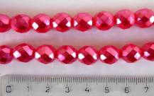 Perly a ohňovky metalické tm. růžové 50 ks odstín m12955