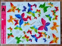 Okenní fólie rohová - Pestrobarevní motýli