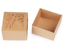 Papírová filigránová krabička 6 x 6 cm SVATBA