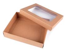 Papírová krabička 15 x 19 cm s víkem a průhledem