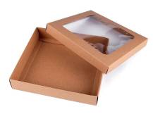 Papírová krabička 21 x 23 cm s víkem a průhledem