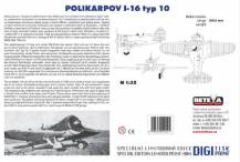Papírová vystřihovánka - Polikarpov I-16 Typ 10