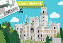 Papírová vystřihovánka - Zámek HLUBOKÁ