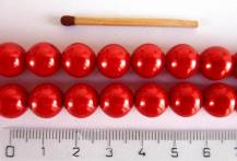 Perly a ohňovky metalické červené 50 ks odstín m12985