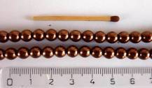 Perly a ohňovky metalické hnědé 50 ks odstín m12193