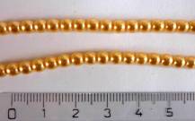 Perly (kuličky) metalické zlaté 50 ks odstín mk12857