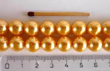 Perly a ohňovky metalické zlaté 50 ks odstín m12857