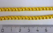 Perly (kuličky) metalické žluté 50 ks odstín mk12838