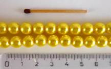 Perly a ohňovky metalické žluté 50 ks odstín m12838