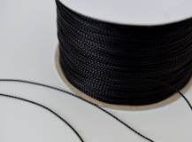 Pevný černý provázek prům. 1 mm