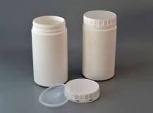 Plastová dóza bílá 1000 ml s mezivíčkem a víčkem