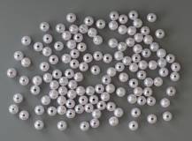 Plastové korálky PERLIČKY BÍLÉ Ø 10 mm
