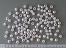 Plastové korálky PERLIČKY BÍLÉ Ø 10 mm