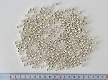 Plastové korálky PERLIČKY STŘÍBRNÉ Ø 6 mm