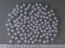 Plastové průhledné korálky HVĚZDIČKY prům. 10 mm