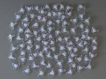 Plastové průhledné korálky MOTÝLCI prům. 14 x 10 mm