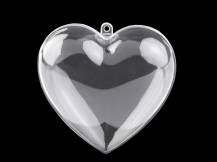 Plastové srdce dvoudílné prům. 8 cm 