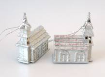 Plastový kostelík 7,5 cm - STŘÍBRNÝ