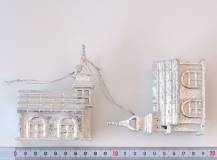 Plastový kostelík 7,5 cm - STŘÍBRNÝ