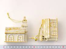 Plastový kostelík 7,5 cm - ZLATÝ